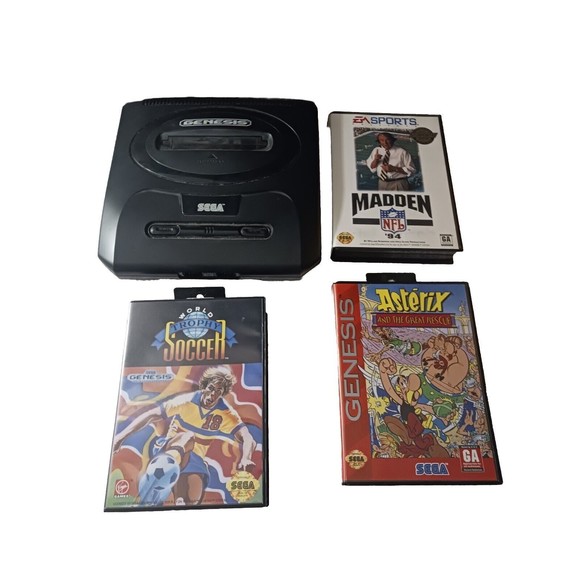 SEGA Genesis II Console Black-q1 Complete With 4 Games. 2 Controller, All Wires! - Picture 3 of 14